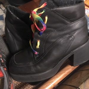 Vintage Aldo Combat Boots Heels